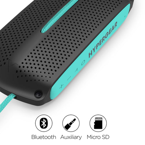 HyperGear Wave Water Resistant Wireless Speaker with Extended Battery Life (WATER-PRNT) Jupiter Gear