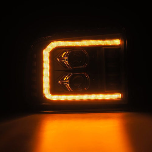 AlphaRex 05-07 Ford Super Duty/Excursion LUXX-Series LED Projector Headlights Black OffRoadUSA.com