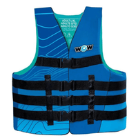 WOW Watersports Vis-Wave Adult Life Vest Blue Jupiter Gear