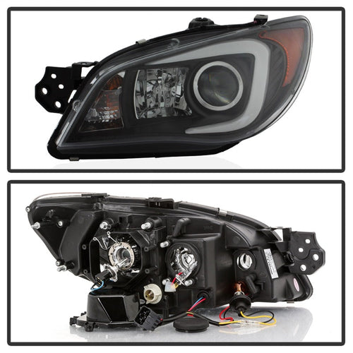 Spyder Subaru WRX 2006-2007 Projector Headlights - Halogen Only - Black PRO-YD-SWRX06-LBDRL-BK OffRoadUSA.com