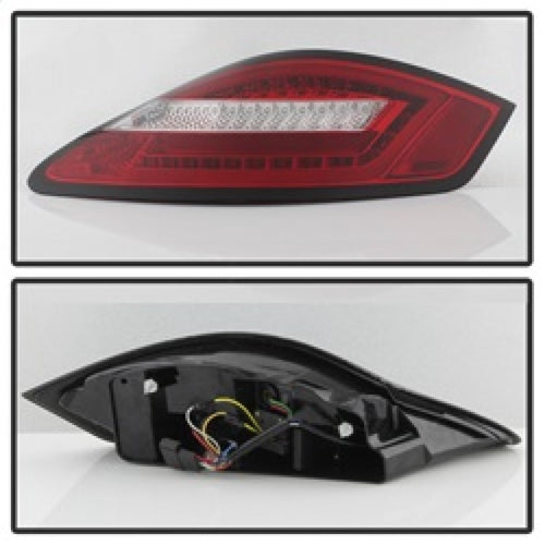 Spyder Porsche 987 Cayman 06-08 / Boxster 05-08 LED Tail Lights - Red Clear ALT-YD-P98705-LED-RC OffRoadUSA.com