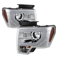 Spyder Ford F150 13-14 Projector Factory Xenon Model- Light Bar DRL Chrm PRO-YD-FF15013-LBDRL-HID-C OffRoadUSA.com