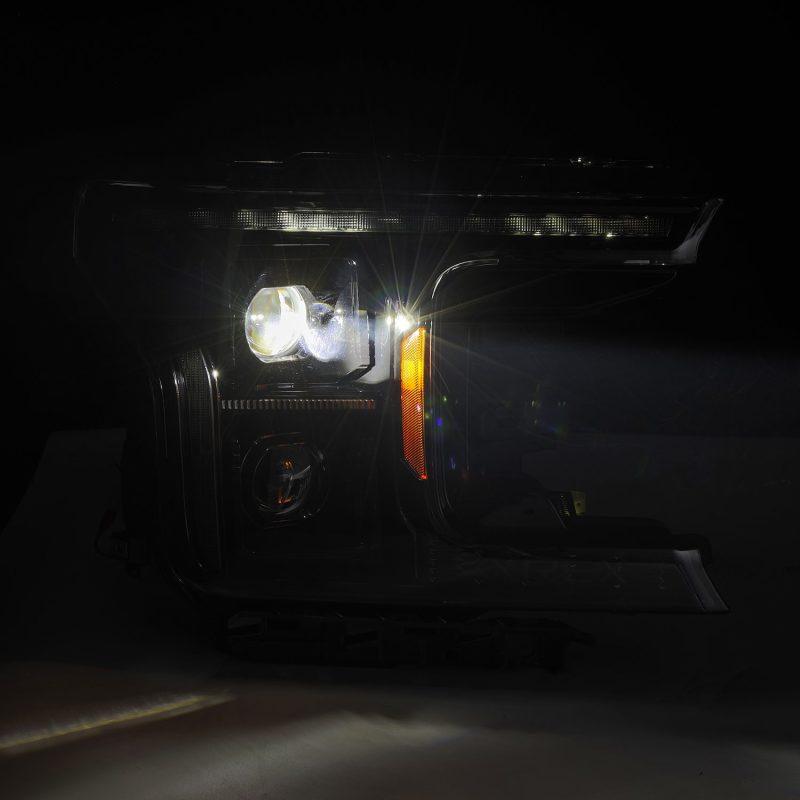 AlphaRex 18-20 Ford F150 (MK II 14th Gen Style) LUXX-Series LED Projector Headlights Alpha-Black OffRoadUSA.com