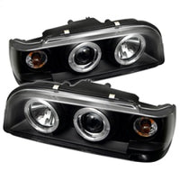 Spyder Volvo 850 93-97 Projector Headlights LED Halo Black High H1 Low H1 PRO-YD-VO85092-HL-BK OffRoadUSA.com
