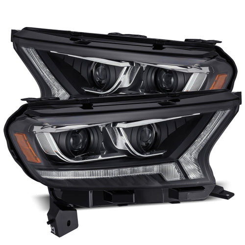 AlphaRex 19-23 Ford Ranger LUXX-Series LED Projector Headlights Black OffRoadUSA.com