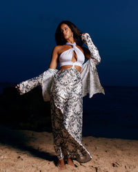 Attachable Skirt to Dress - French Toile