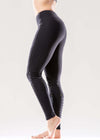 Athletique Low-Waisted Ribbed Leggings with Hidden Pocket and Mesh Panels Jupiter Gear