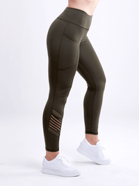 JupiterGear High-Waisted Pilates Leggings with Side Pockets & Mesh Panels Jupiter Gear
