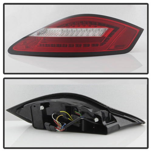 Spyder Porsche 987 Cayman 06-08 / Boxster 05-08 LED Tail Lights - Red Clear ALT-YD-P98705-LED-RC OffRoadUSA.com