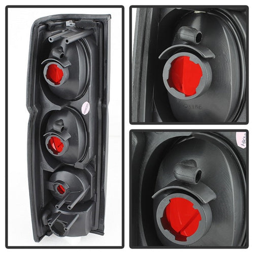 Spyder Nissan Hardbody 86-97 Euro Style Tail Lights Black Smoke ALT-YD-NH86-BSM OffRoadUSA.com