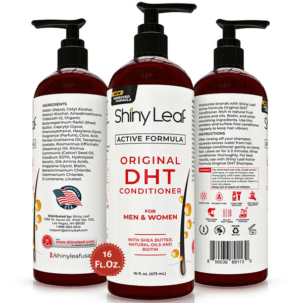 Shiny Leaf DHT Blocker Hair Loss Conditioner 16oz Active Formula with Biotin by