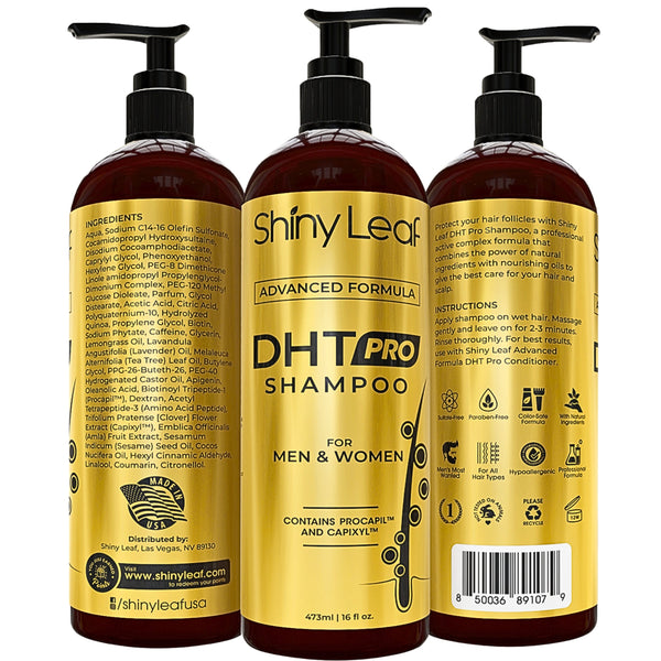 Shiny Leaf DHT Pro Shampoo with Procapil and Capixyl for Anti-Hair Loss 16 oz