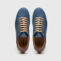 Zelli Italia Zelli Italia 65-229-NVY Diaz Rubberized Calfskin Sneaker Navy