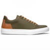 Zelli Italia 65-229-OLV Diaz Rubberized Calfskin Sneaker Olive Green