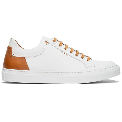 Zelli Italia Zelli Italia 65-229-WHT Diaz Rubberized Calfskin Sneaker White