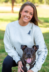 Crew Neck Fleece: Dog is Joy-Mistletoe (Holiday) Dog is Good