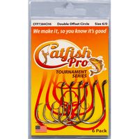 Double Offset Circle Hooks 6/0 Catfish Pro