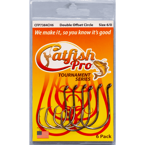 Double Offset Circle Hooks 6/0 Catfish Pro