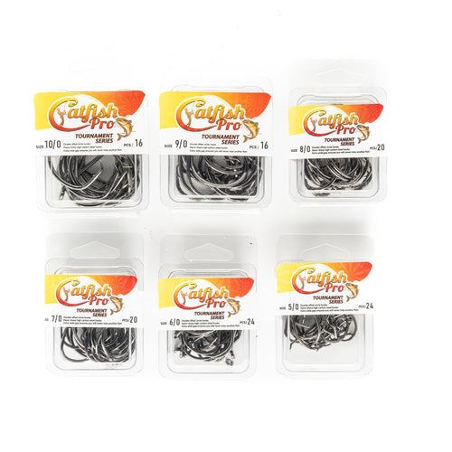 Double Offset Circle Hooks 10/0 - Value Pack Catfish Pro