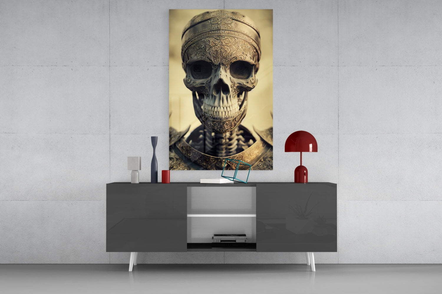 Insigneart USA The Immortal Fighter Glass Wall Art || Designer Collection