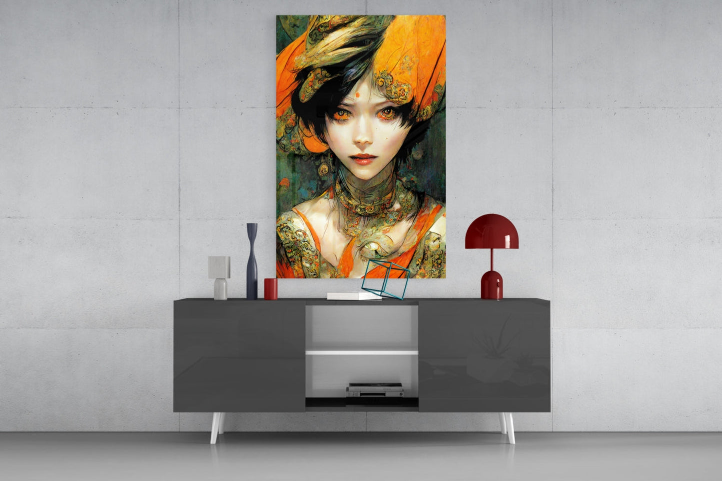 Insigneart USA The Elegiac in Eyes Glass Wall Art || Designer Collection