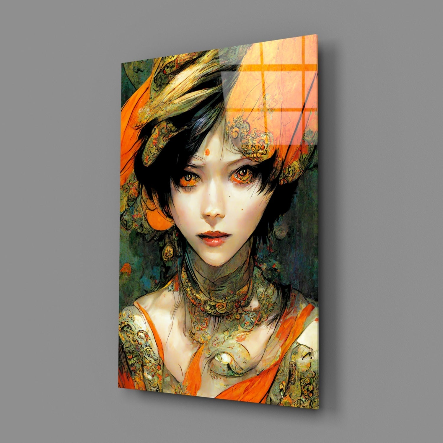 Insigneart USA The Elegiac in Eyes Glass Wall Art || Designer Collection