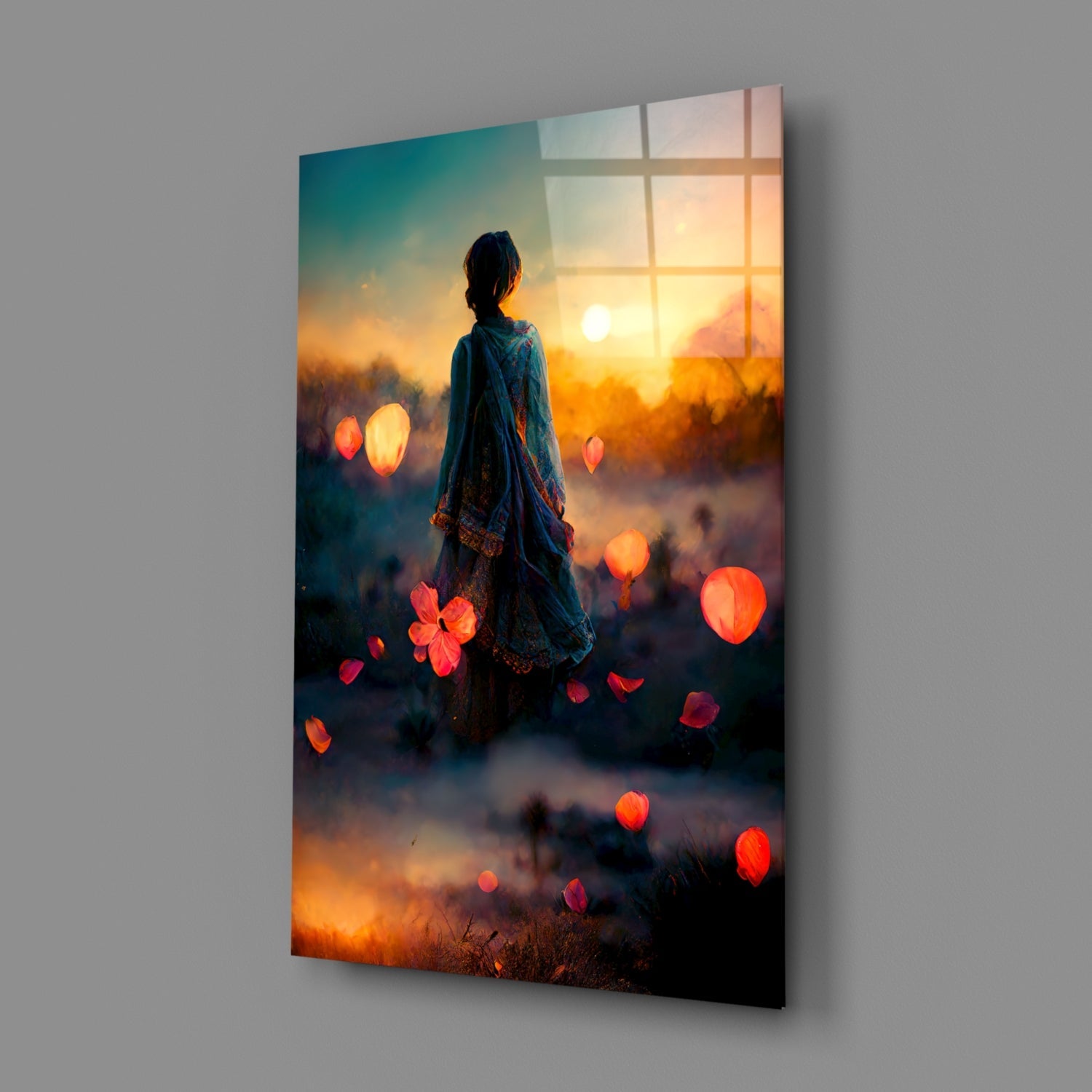 Insigneart USA Towards Sunset Glass Wall Art || Designer Collection