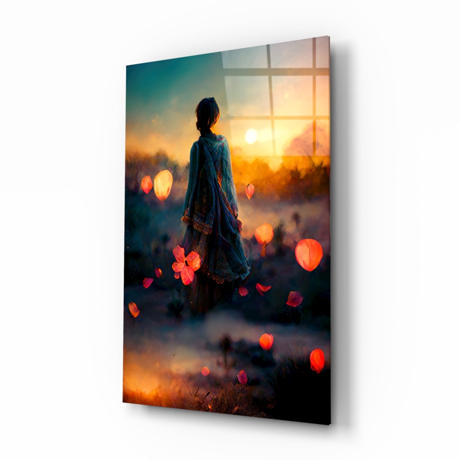 Insigneart USA Towards Sunset Glass Wall Art || Designer Collection
