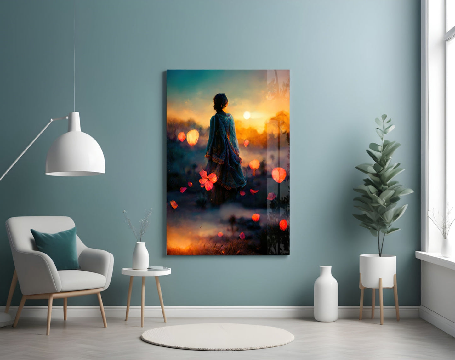Insigneart USA Towards Sunset Glass Wall Art || Designer Collection