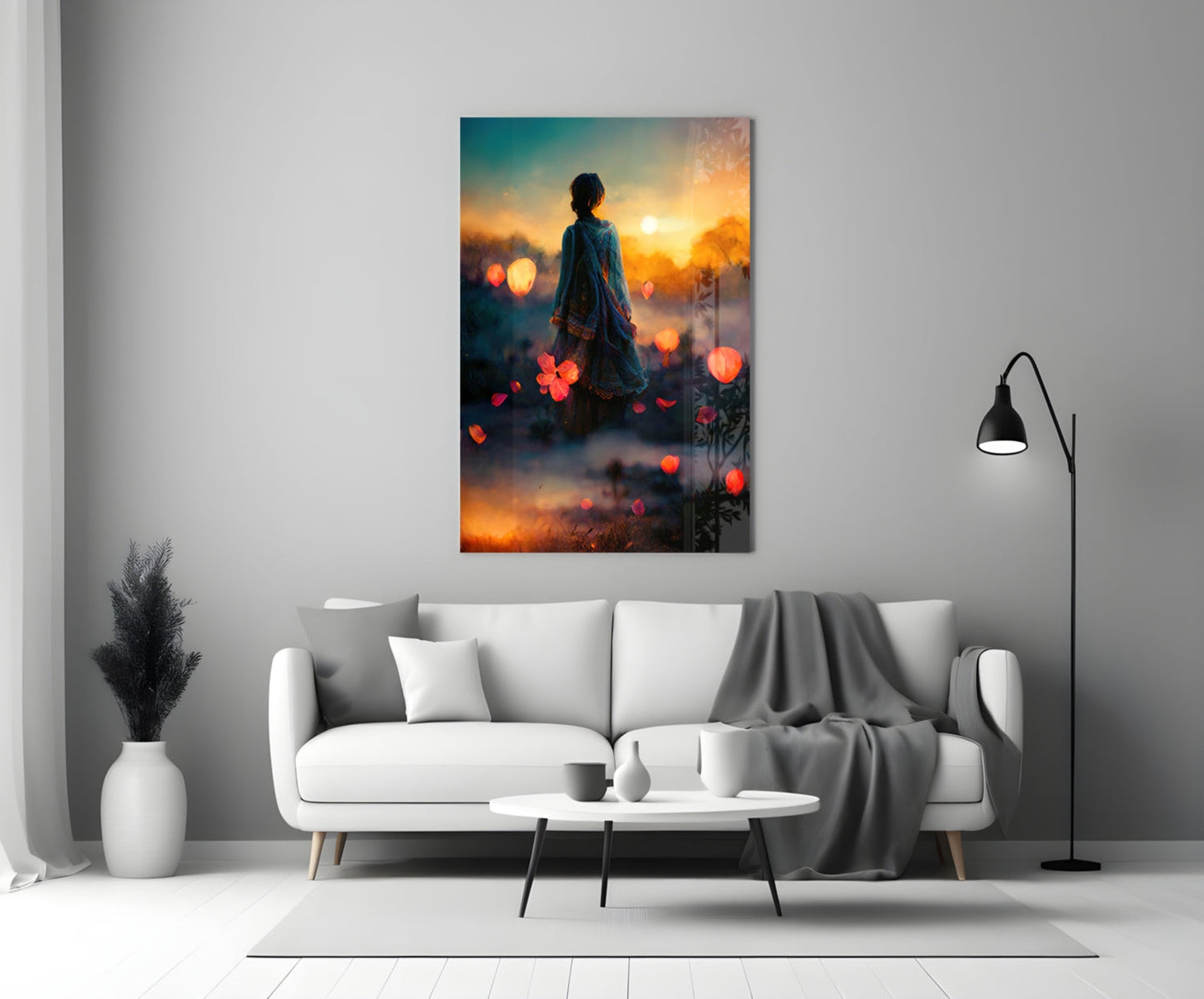 Insigneart USA Towards Sunset Glass Wall Art || Designer Collection
