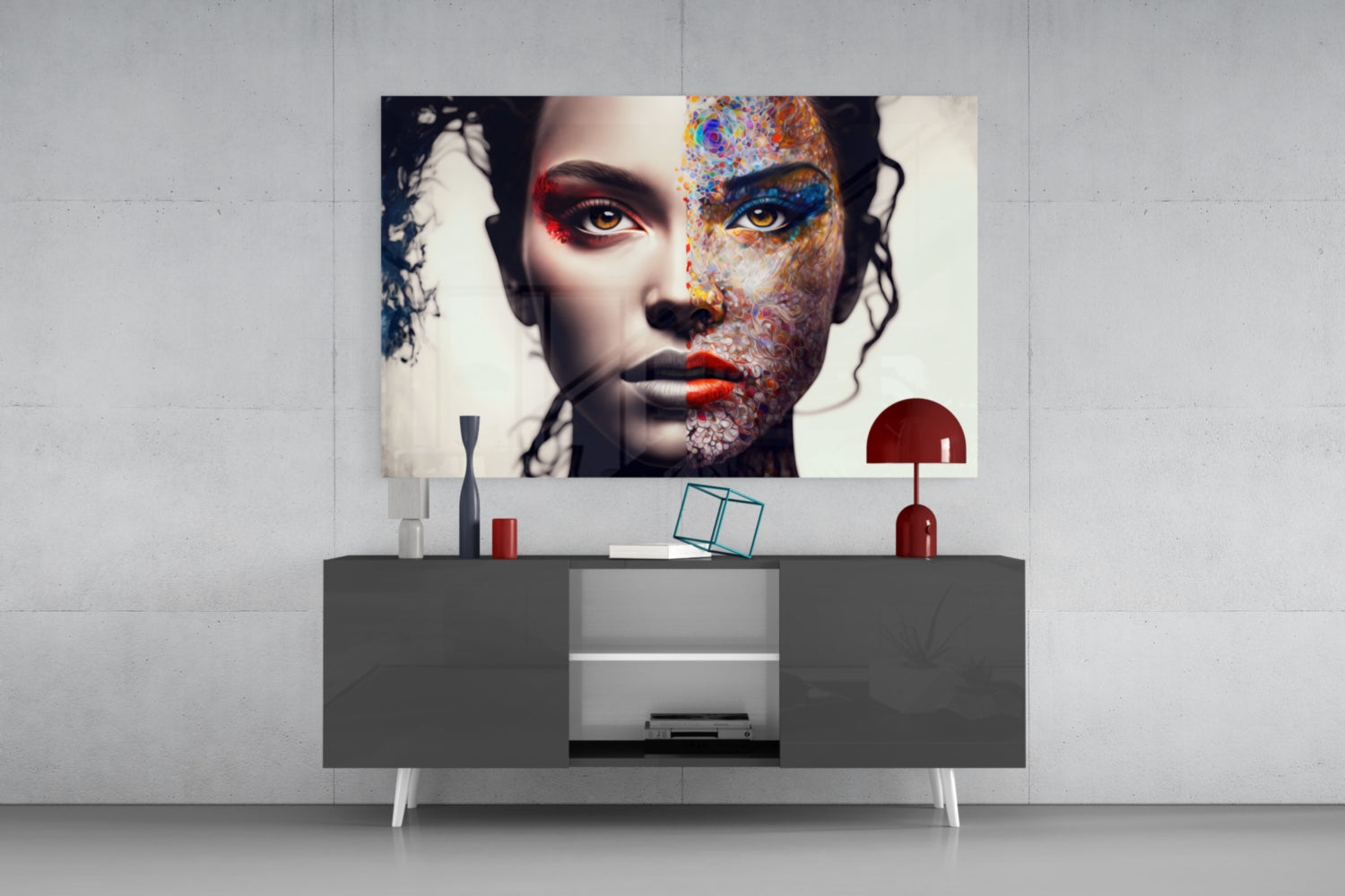 Insigneart USA From Cartoon to Reality Glass Wall Art || Designer Collection