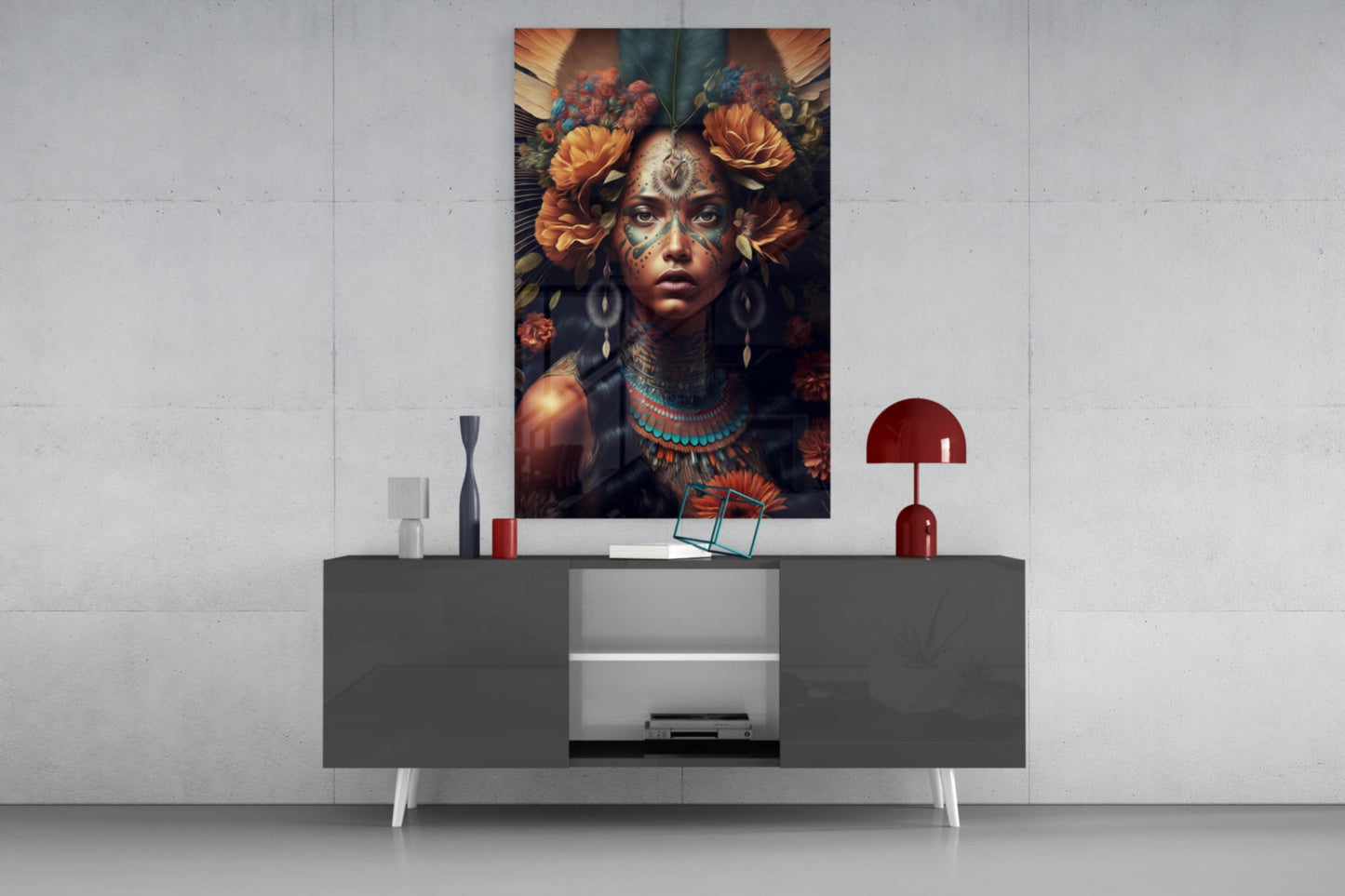 Insigneart USA Beauty of the Clan Glass Wall Art || Designer Collection