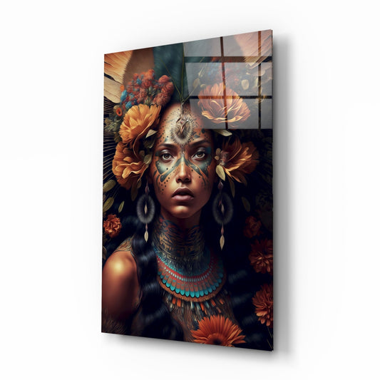 Insigneart USA Beauty of the Clan Glass Wall Art || Designer Collection
