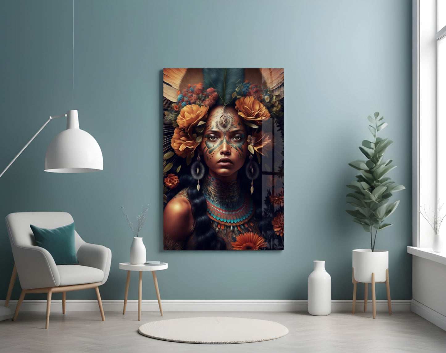 Insigneart USA Beauty of the Clan Glass Wall Art || Designer Collection