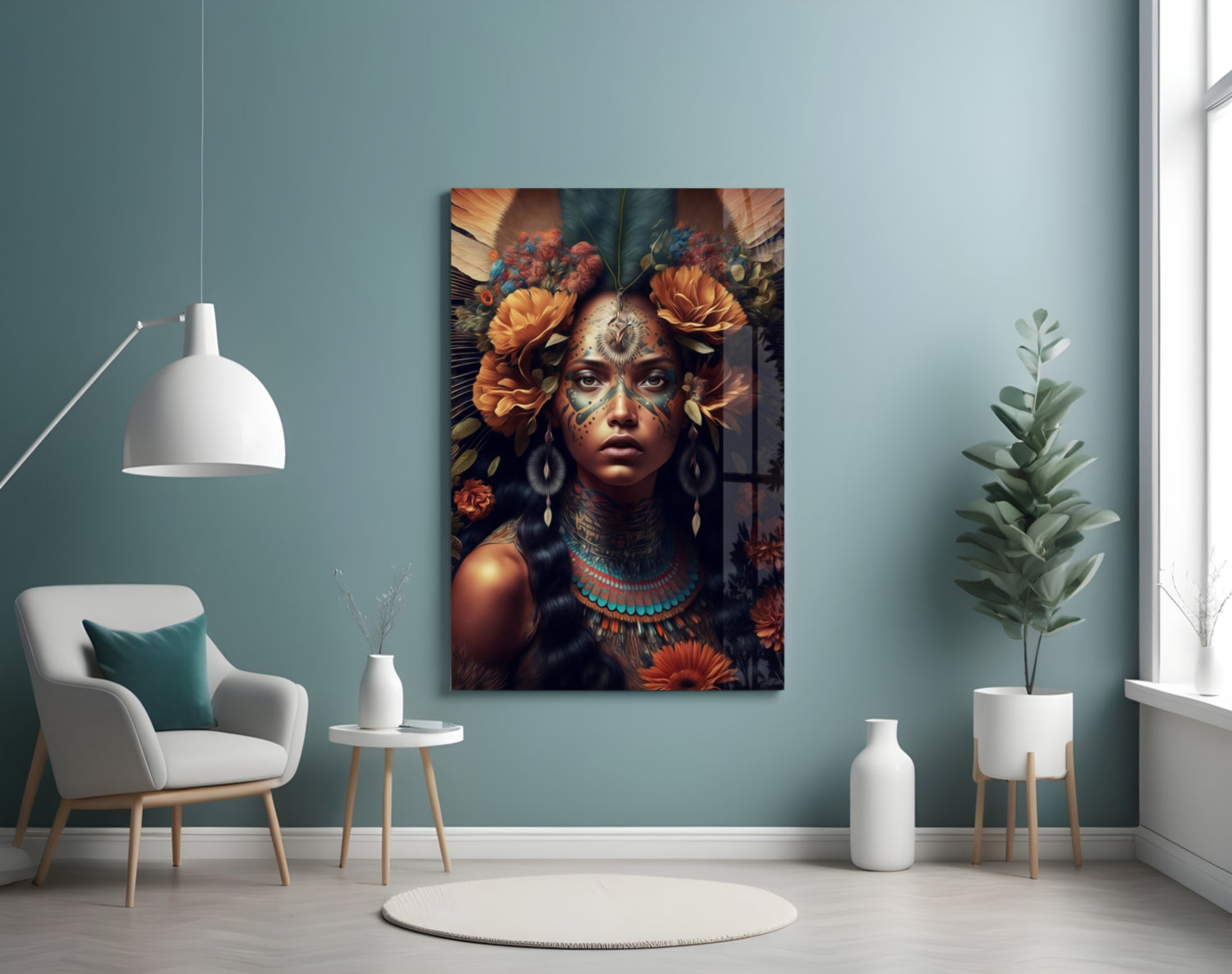 Insigneart USA Beauty of the Clan Glass Wall Art || Designer Collection