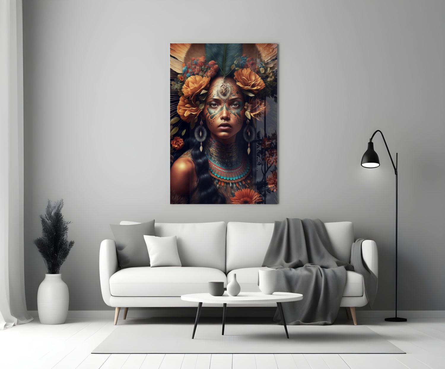 Insigneart USA Beauty of the Clan Glass Wall Art || Designer Collection