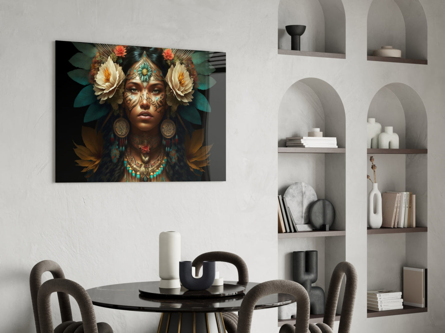 Insigneart USA Beauty of the Clan Glass Wall Art || Designer Collection