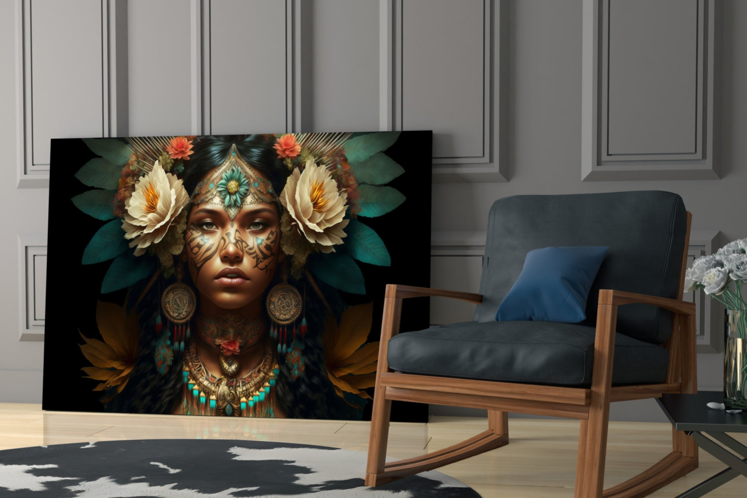 Insigneart USA Beauty of the Clan Glass Wall Art || Designer Collection