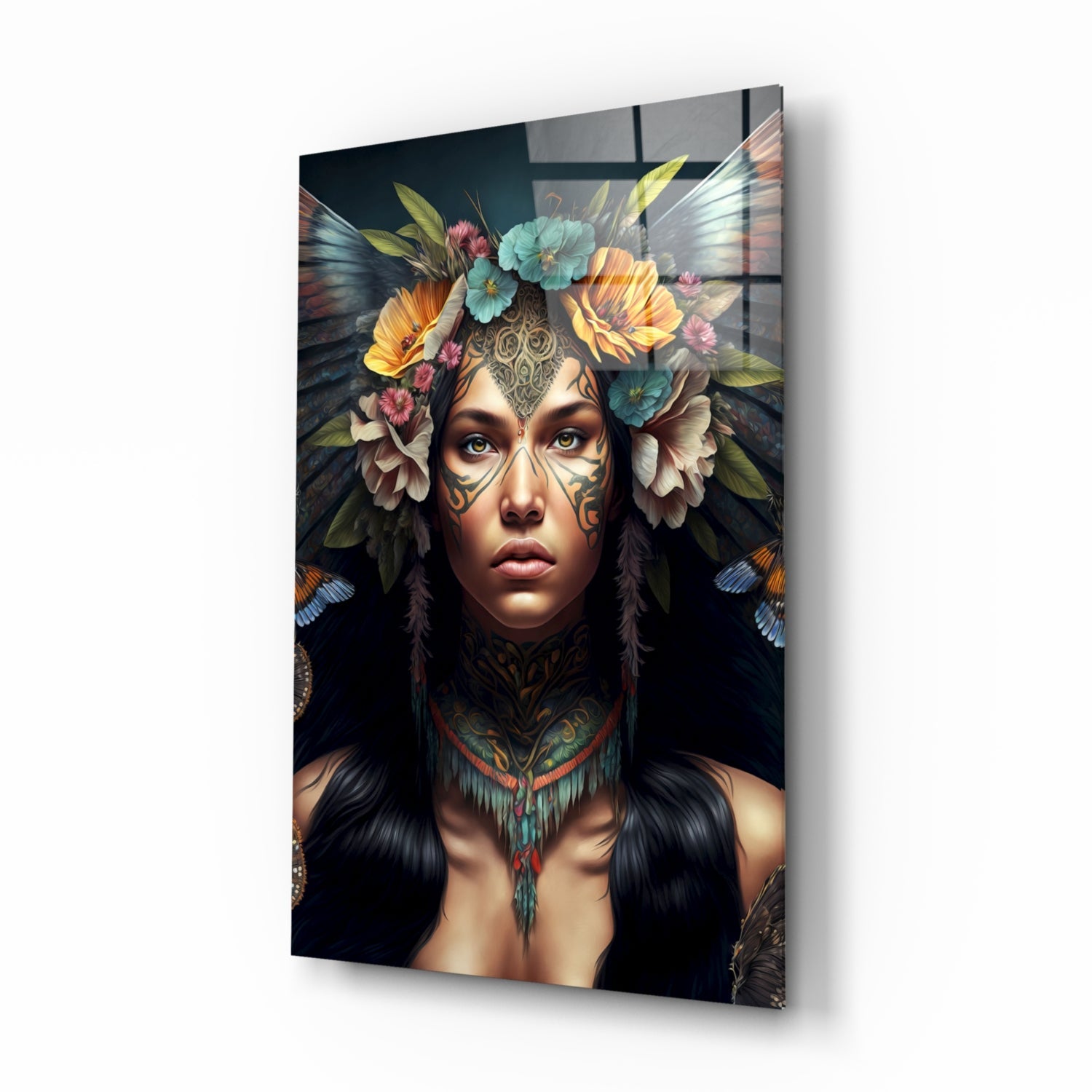 Insigneart USA Warrior Beautiful Glass Wall Art || Designers Collection