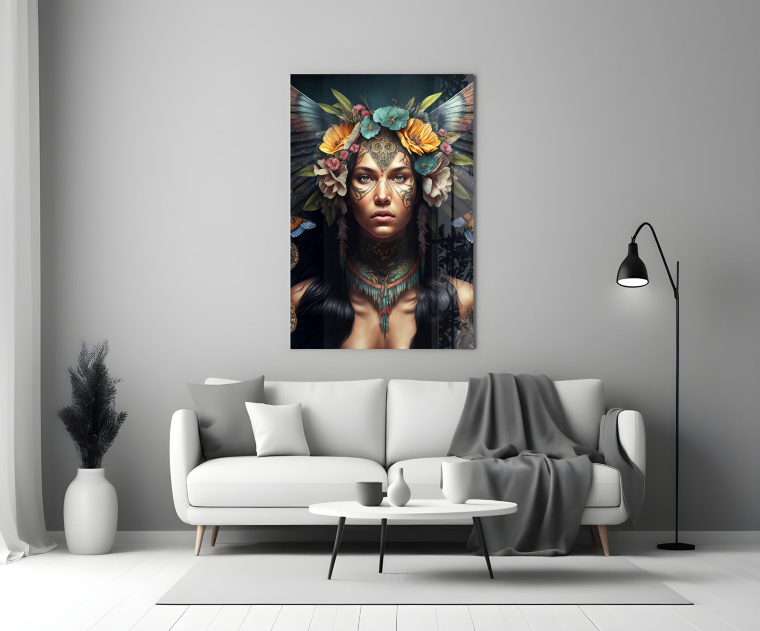 Insigneart USA Warrior Beautiful Glass Wall Art || Designers Collection
