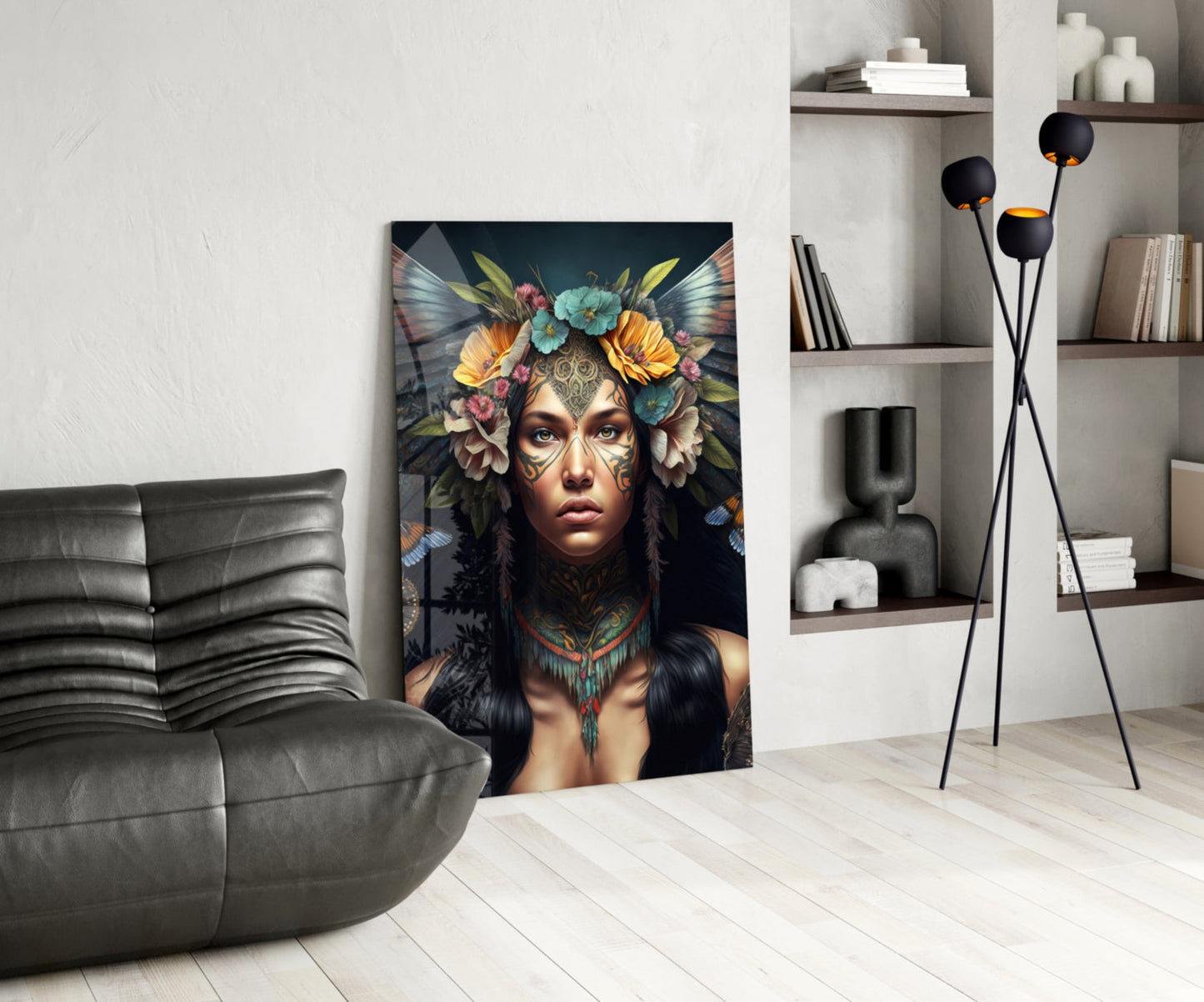 Insigneart USA Warrior Beautiful Glass Wall Art || Designers Collection