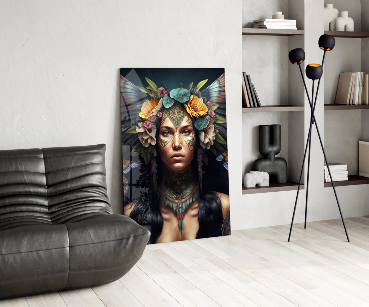 Insigneart USA Warrior Beautiful Glass Wall Art || Designers Collection