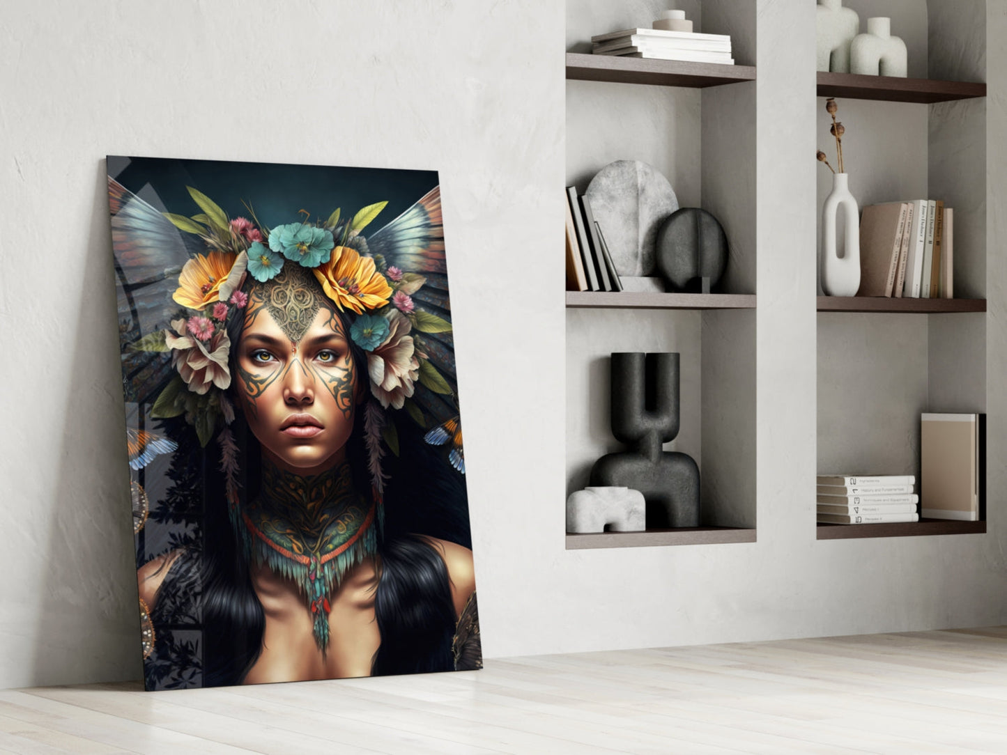 Insigneart USA Warrior Beautiful Glass Wall Art || Designers Collection