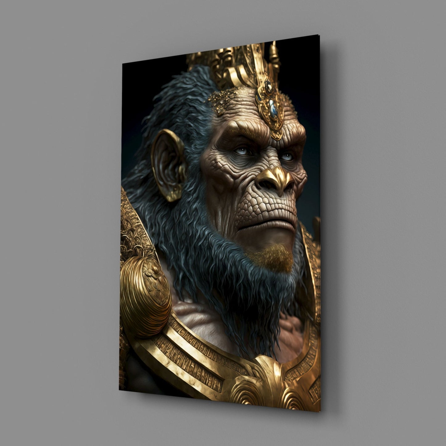 Insigneart USA Insigneart USA Ape King Glass Wall Art || Designer Collection