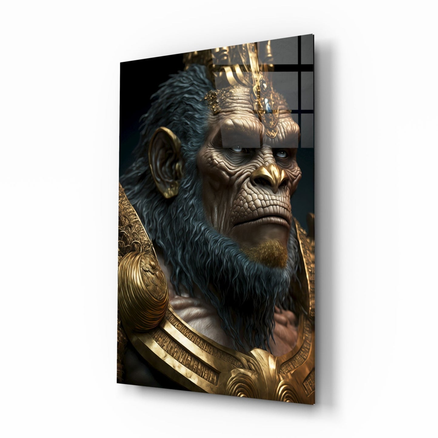 Insigneart USA Insigneart USA Ape King Glass Wall Art || Designer Collection