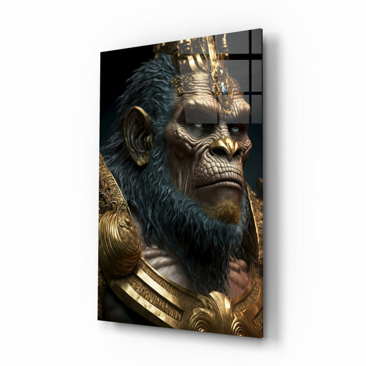 Insigneart USA Insigneart USA Ape King Glass Wall Art || Designer Collection