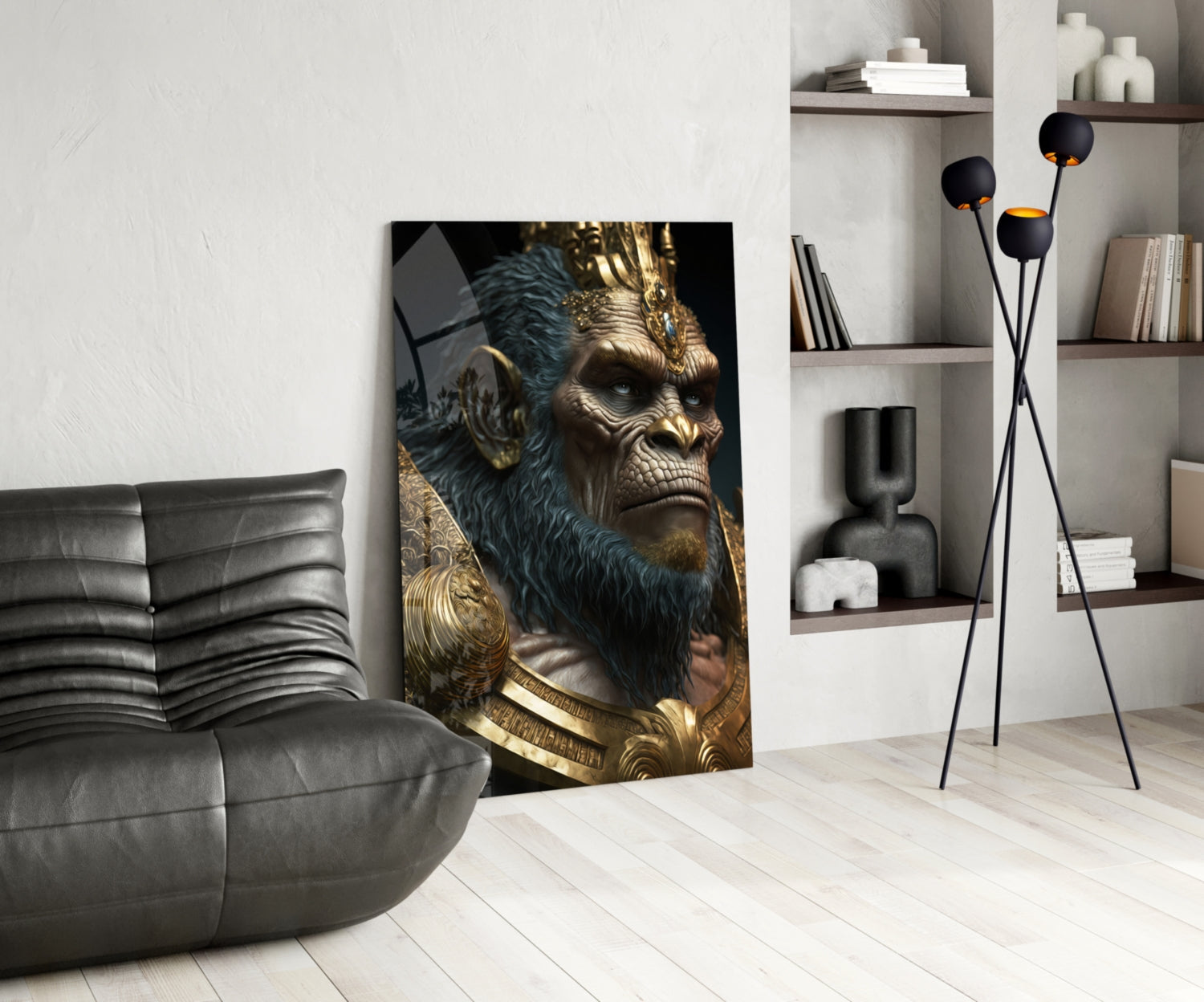Insigneart USA Insigneart USA Ape King Glass Wall Art || Designer Collection