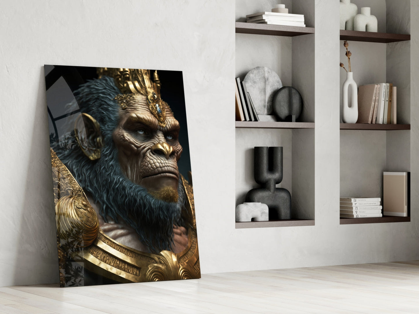 Insigneart USA Insigneart USA Ape King Glass Wall Art || Designer Collection