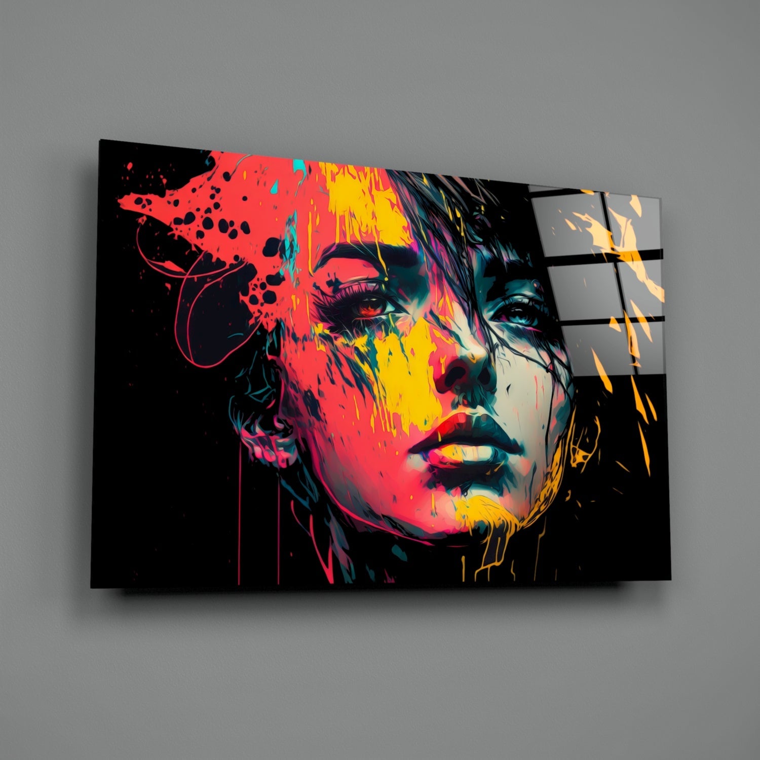 Insigneart USA Rebel Beauty Glass Wall Art || Designer Collection