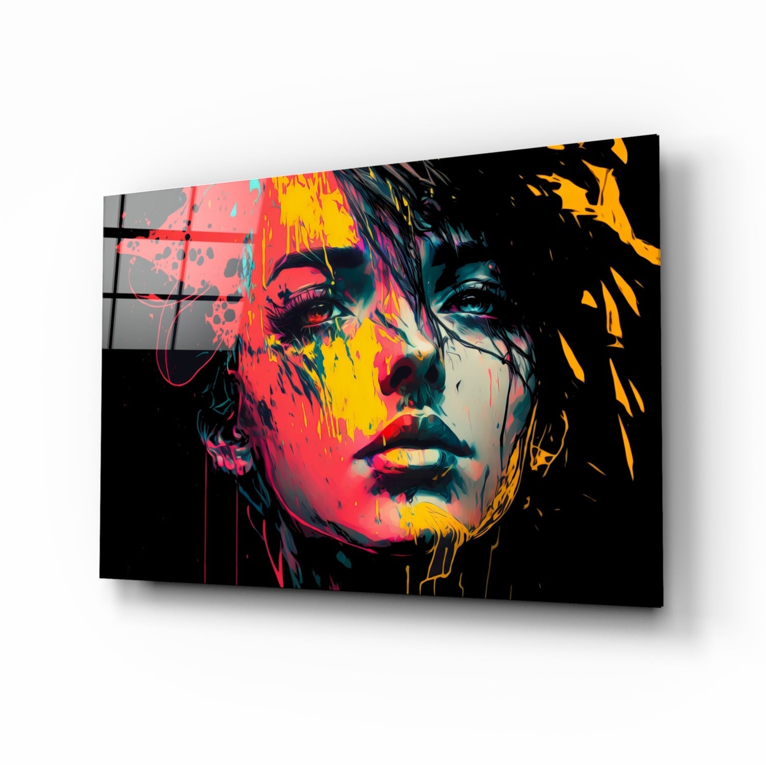 Insigneart USA Rebel Beauty Glass Wall Art || Designer Collection
